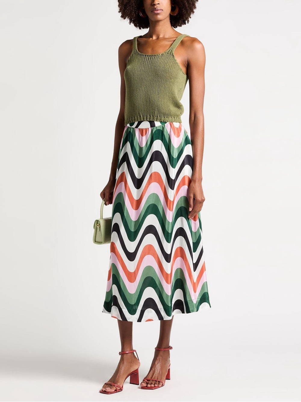Farm Rio: Wave Gradient Midi Skirt - Picture 2 of 10
